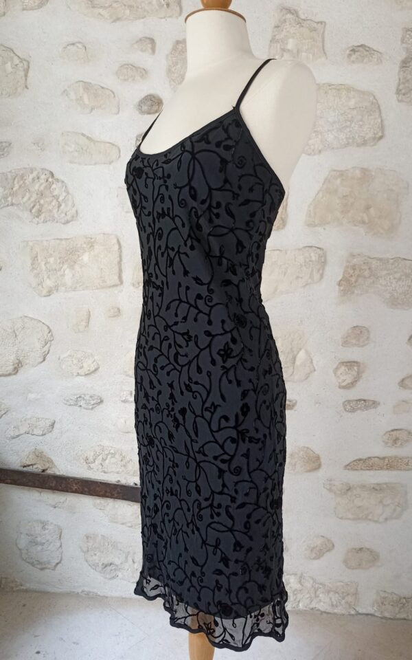 Betsey Johnson Midi Silk Slip Burnout Dress