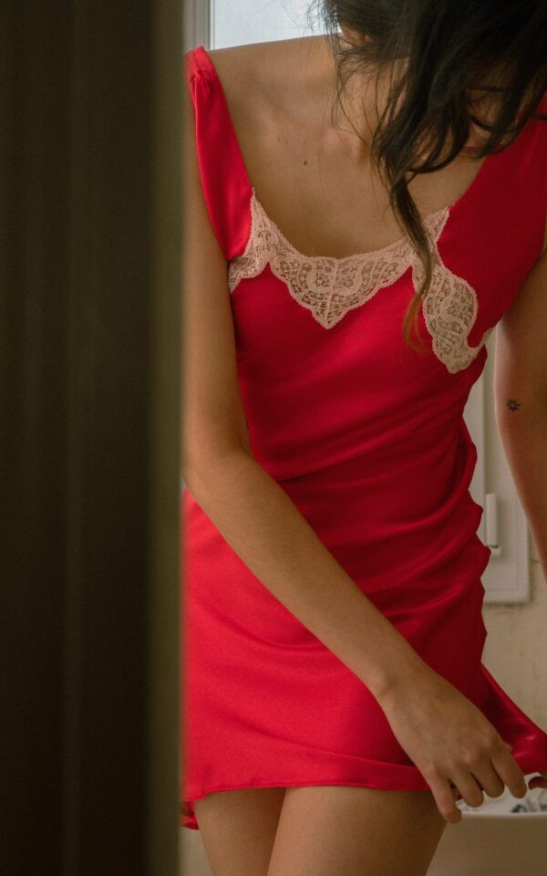 Blugirl Blumarine Silk and Lace Slip Dress