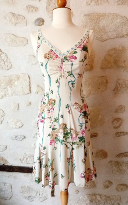 Blumarine Floral Crochet Dress
