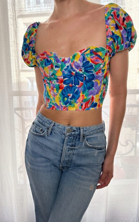 Floral Bustier Corset Set