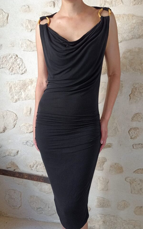 Plein Sud Draped Dress with Bamboo Rings