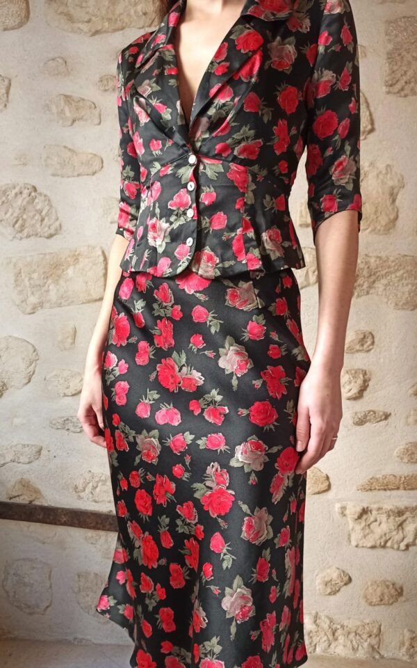 Plein Sud Floral Rose Silk Set