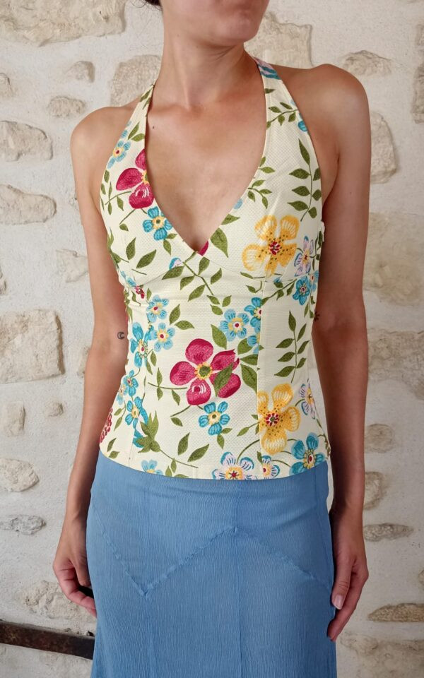 Moschino Floral Halter Top