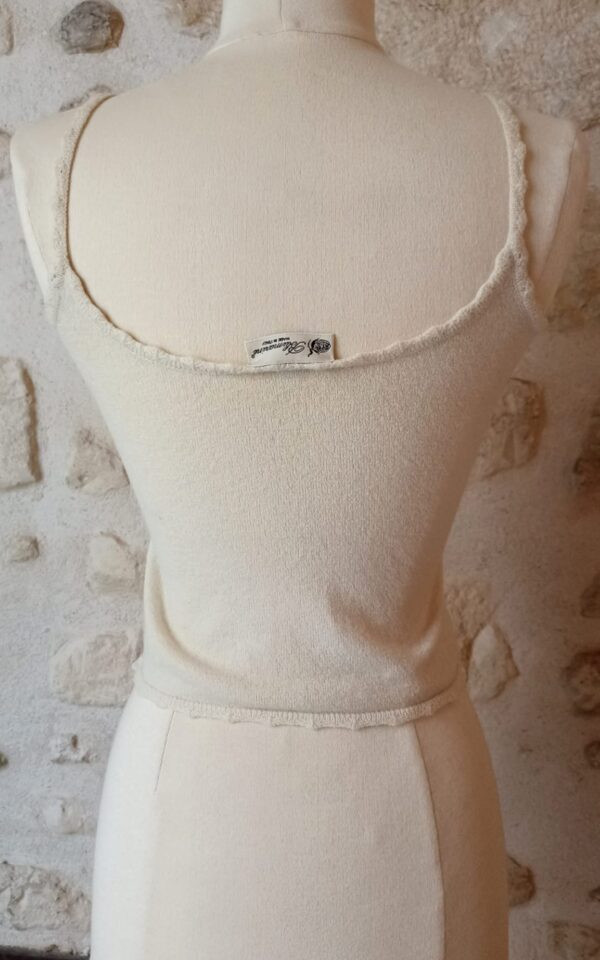 Blumarine Crop Rhinestone Camisole