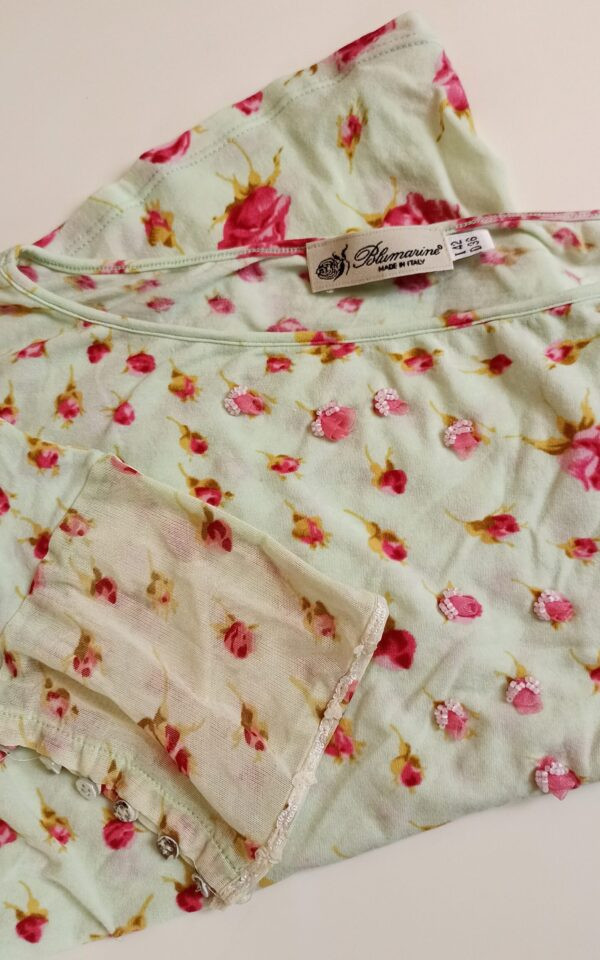 Blumarine Roses Blouse in Mint
