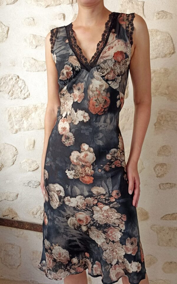 Maje Vintage Floral Slip Dress