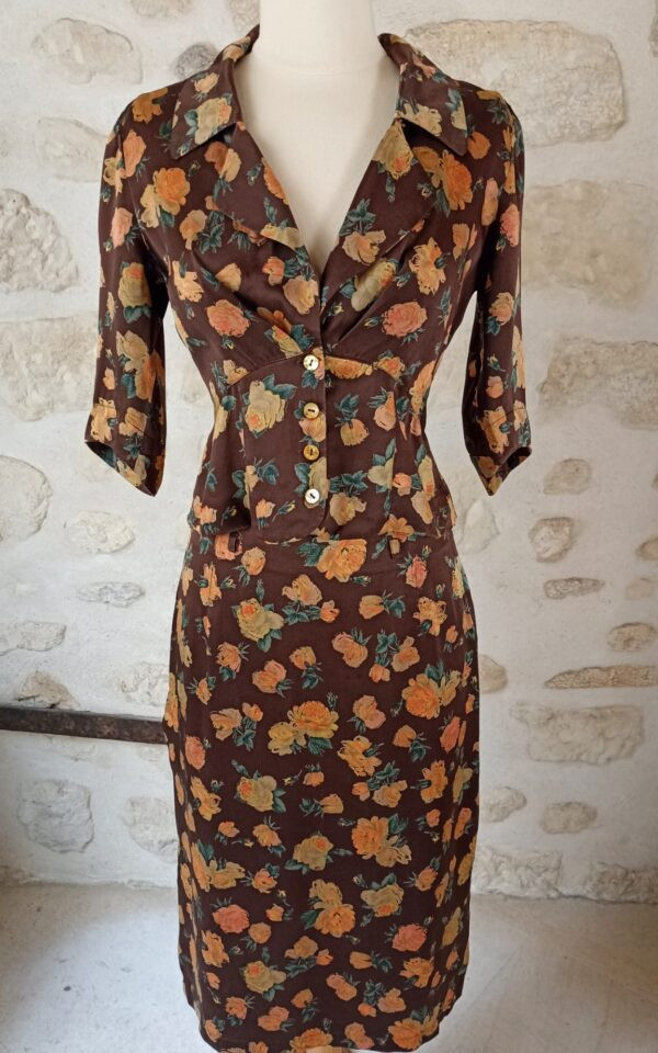 Plein Sud Floral Silk Two Piece Set
