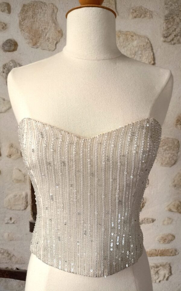 Armani Silk Sequin Bustier
