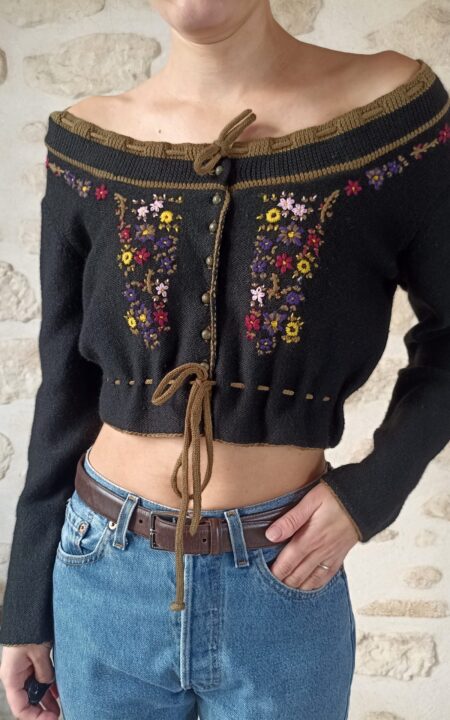 Vintage Embroidered Austrian Sweater