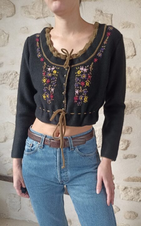 Vintage Embroidered Austrian Sweater