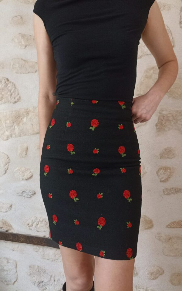 Lolita Lempicka Floral Wool Pencil Skirt