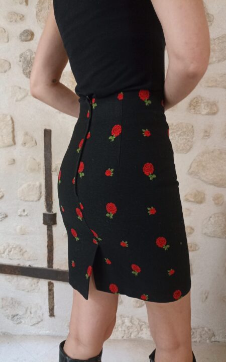 Lolita Lempicka Floral Wool Pencil Skirt