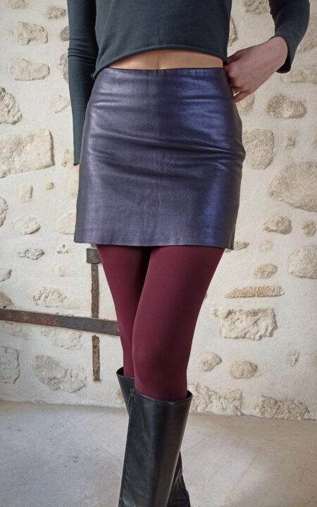 Plein Sud Leather Mini Skirt