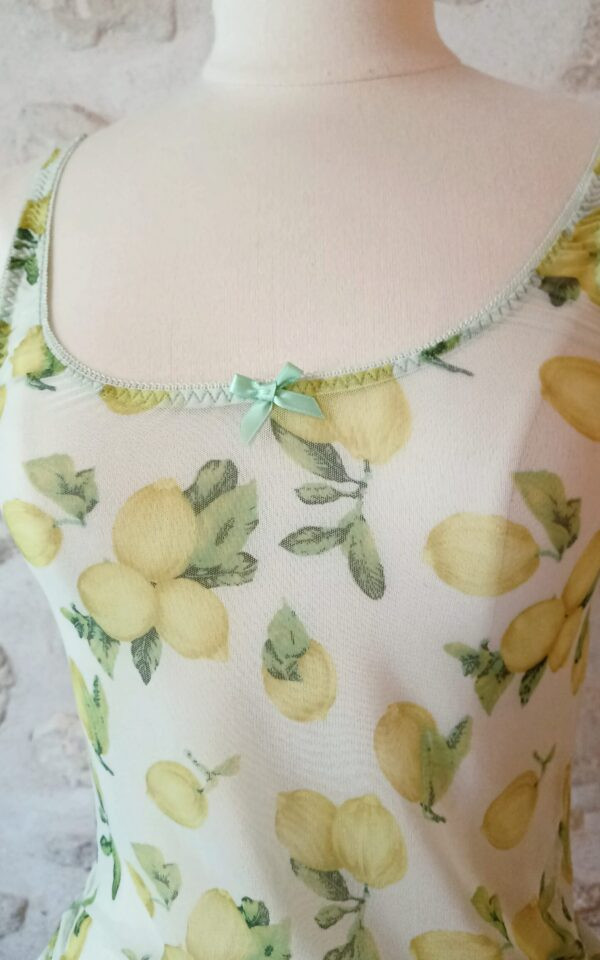 Dolce & Gabbana Mesh Lemon Print Top