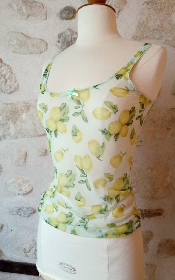 Dolce & Gabbana Mesh Lemon Print Top