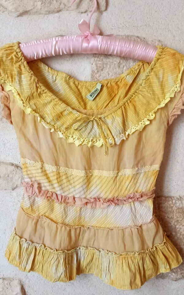 Ruffle Tie Dye Moschino Blouse