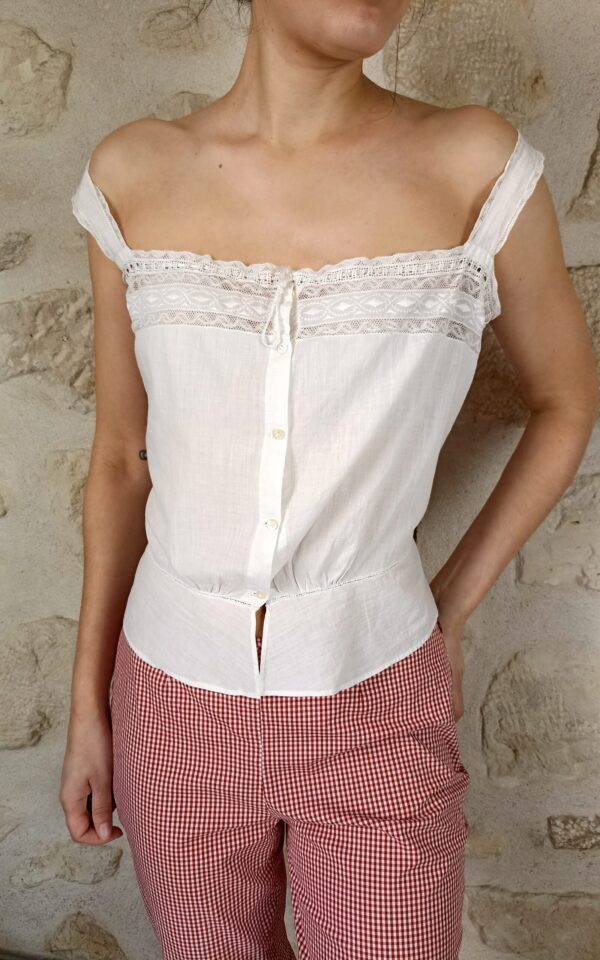 Vintage Edwardian Style Milkmaid Camisole