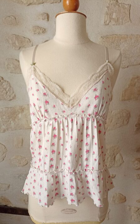 Babydoll Knit Floral Camisole
