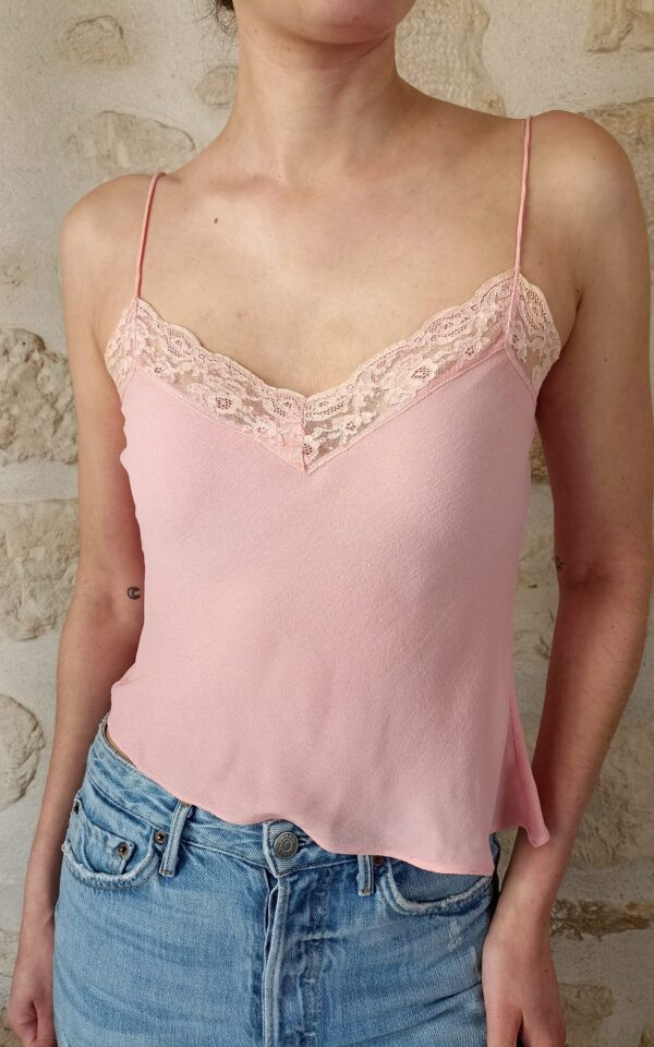 Blumarine Silk Lace Pink Camisole