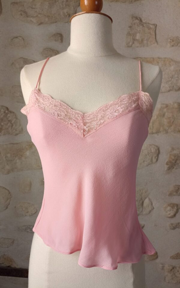 Blumarine Silk Lace Pink Camisole