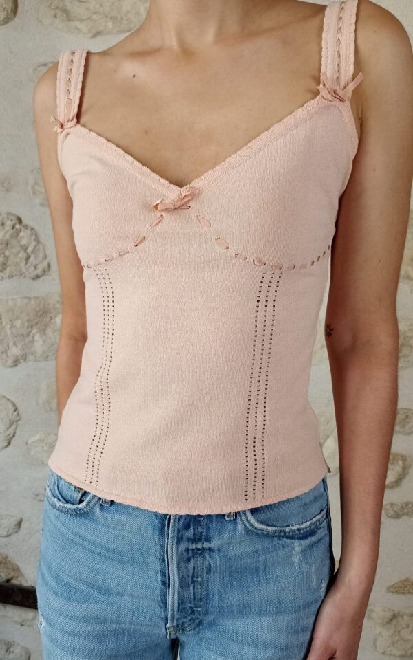 Moschino Dainty Pink Knit Camisole