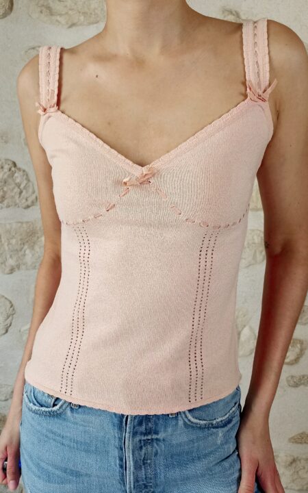 Moschino Dainty Pink Knit Camisole