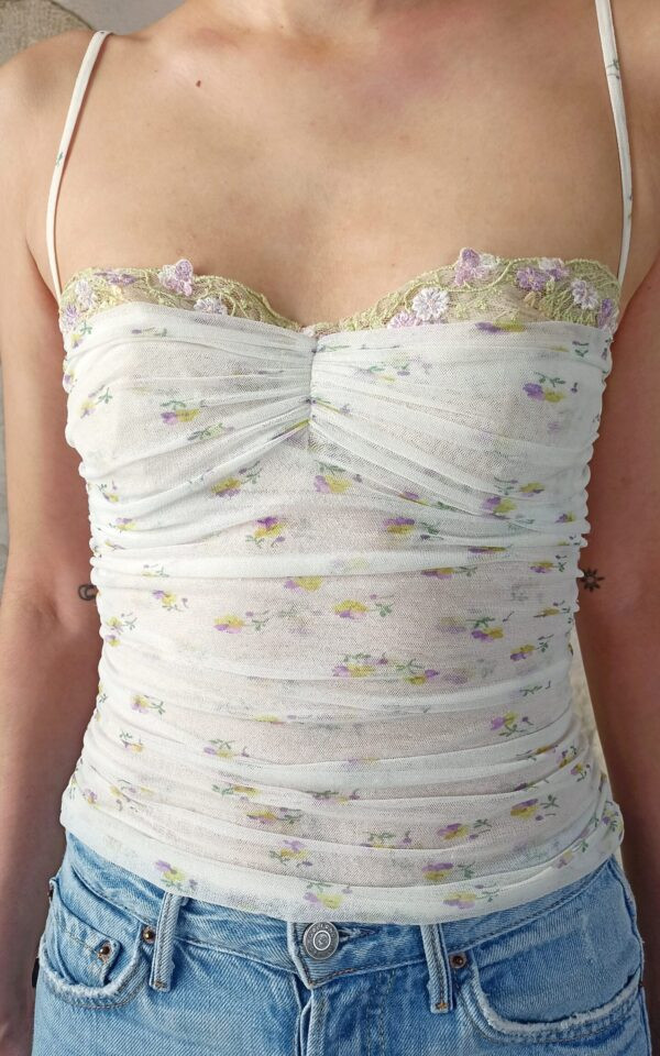 La Perla Floral Mesh Bustier