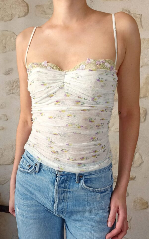 La Perla Floral Mesh Bustier
