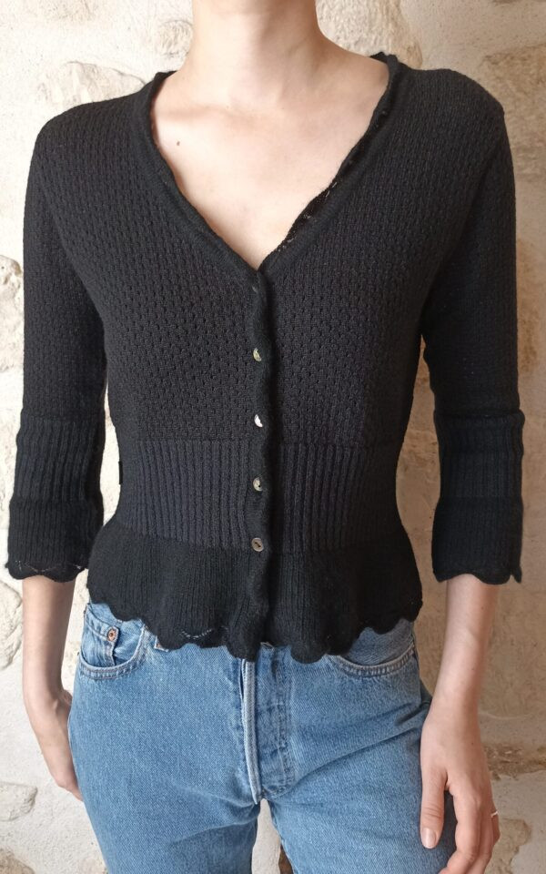 Moschino Pointelle Knitted Cardigan
