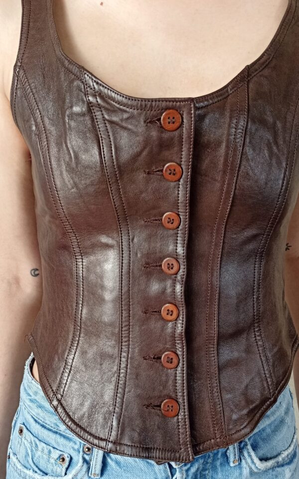 Plein Sud Vintage Leather Corset