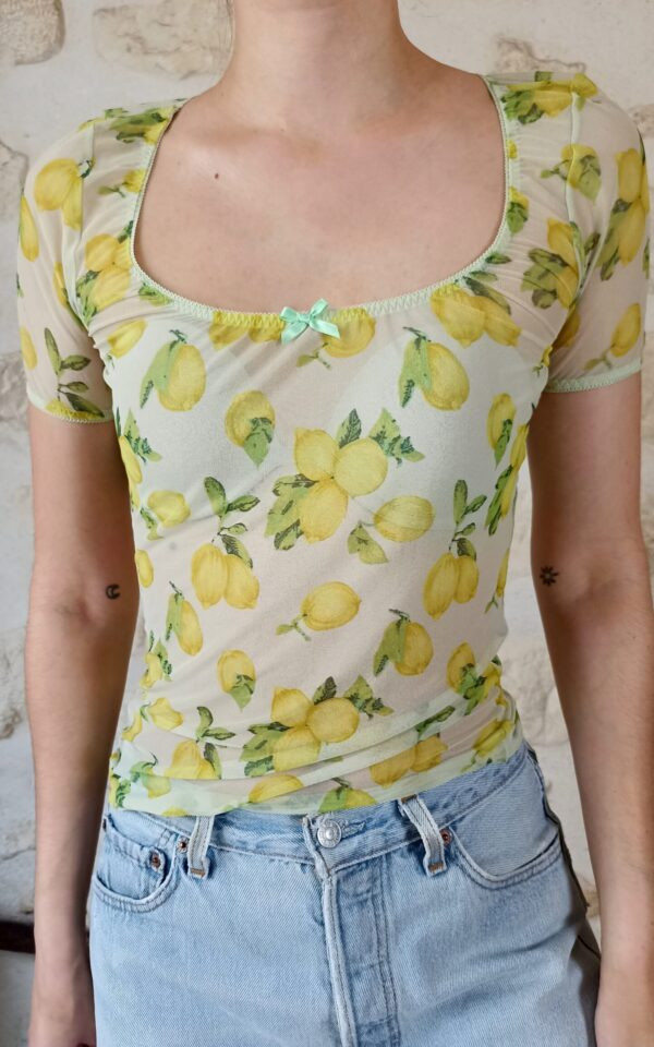 Dolce & Gabbana Lemon Mesh Top