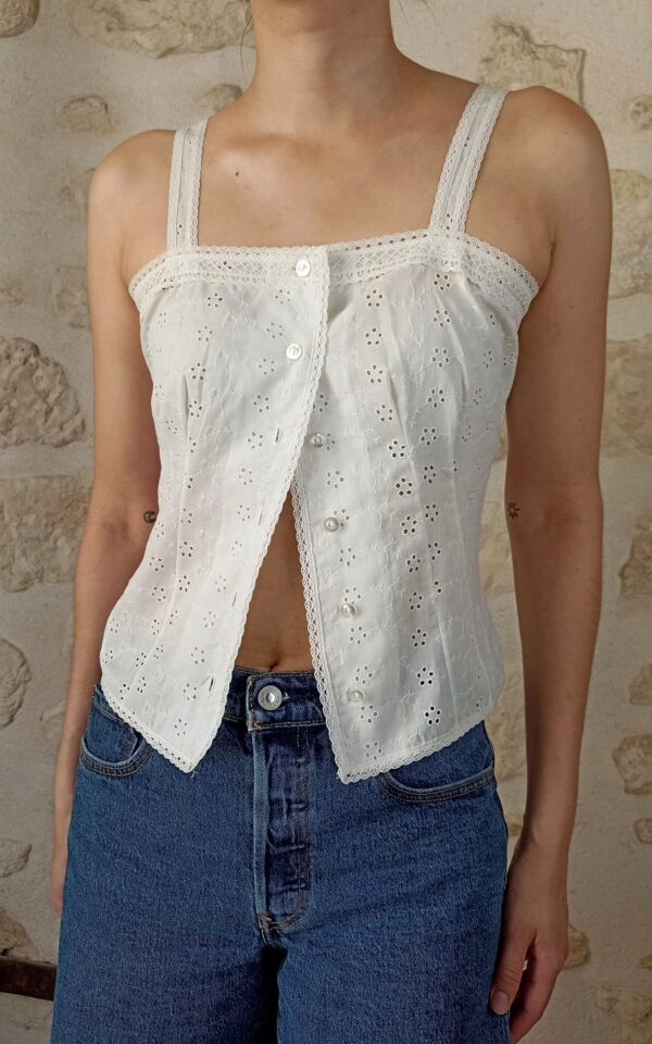 Eyelet Button Down Cami