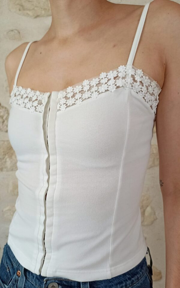 Cotton Floral Bustier