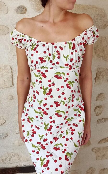 Pimkie Milkmaid Cherry Dress