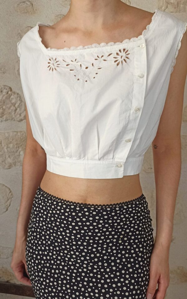 Vintage Corset Cover Blouse