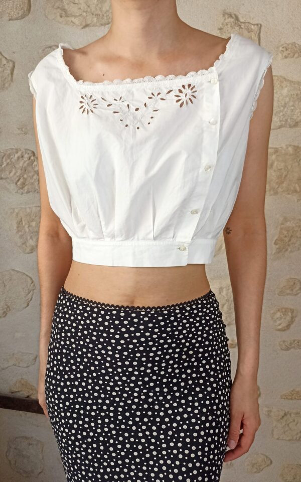 Vintage Corset Cover Blouse