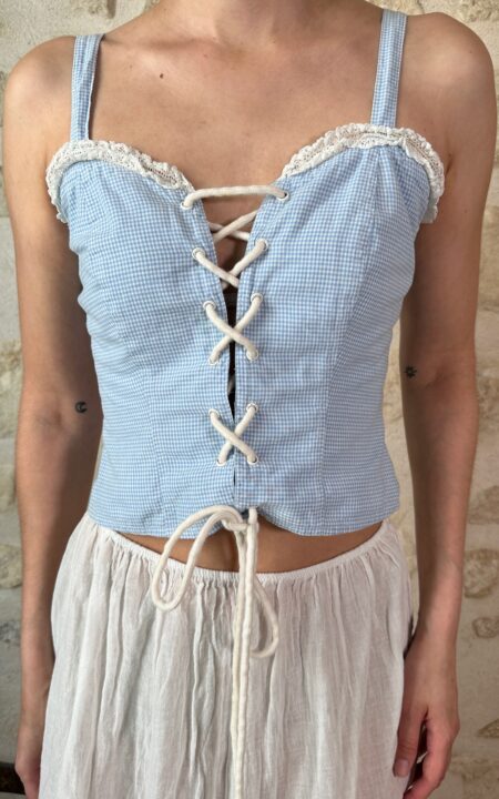 Gingham Corset Bustier