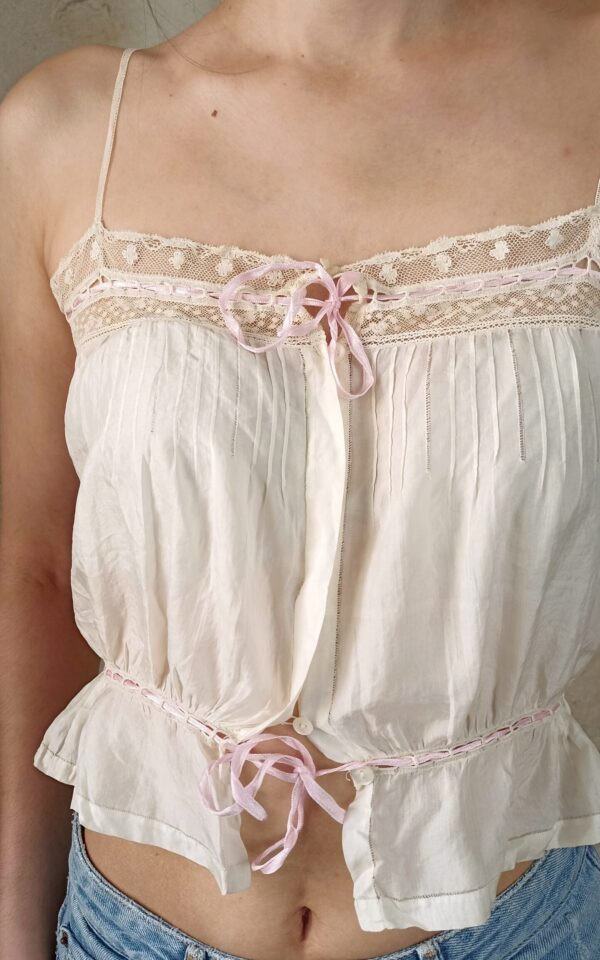 Vintage Silk Corset Cover Camisole