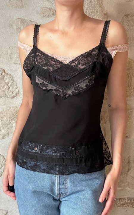 Dolce & Gabbana Silk Lace Layered Camisole