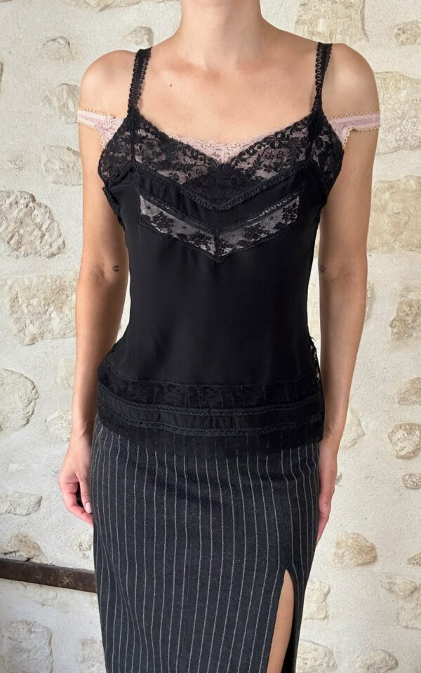 Dolce & Gabbana Silk Lace Layered Camisole