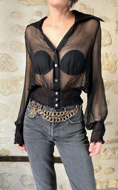 Dolce & Gabbana Silk Sheer Blouse