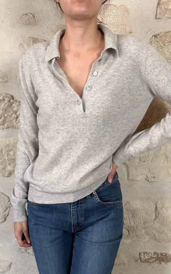 Cashmere Henley Half-Button Sweater