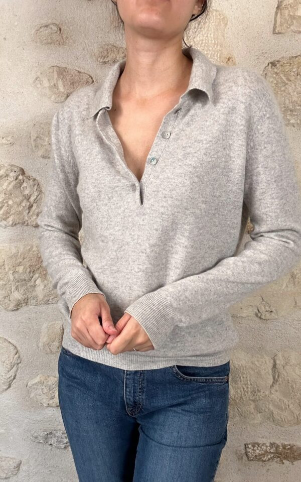 Cashmere Henley Half-Button Sweater