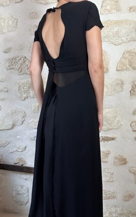 Armani Silk Backless Evening Dress