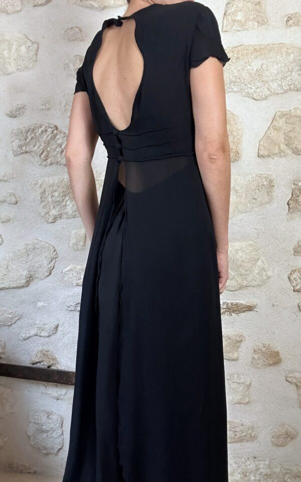 Armani Silk Backless Evening Dress