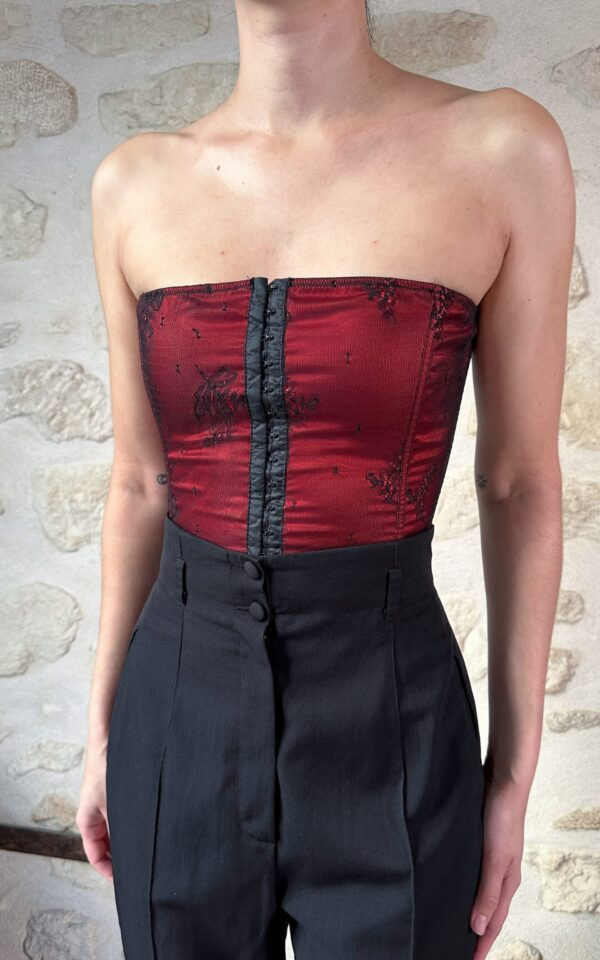 Gothic Lace Overlay Bustier