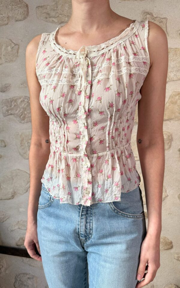 Dolce & Gabbana Silk Floral Blouse