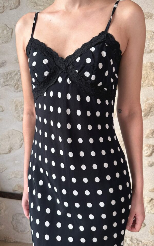 French Polka Dot Slip Dress