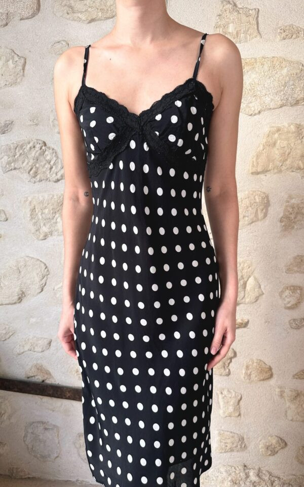 French Polka Dot Slip Dress