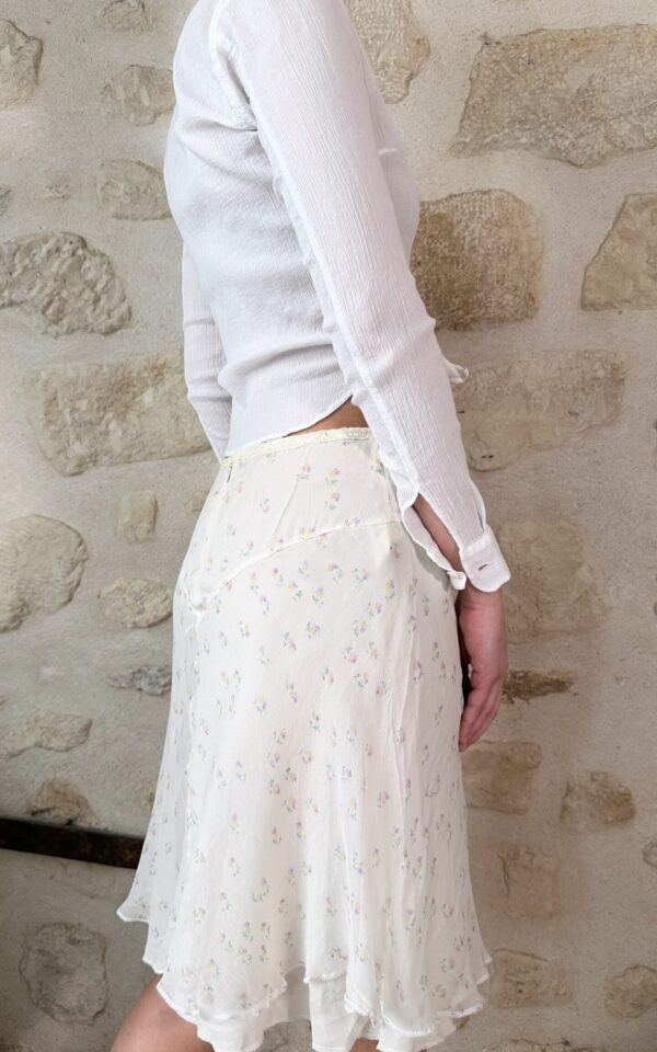 La Perla Pure Silk Floral Skirt